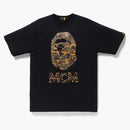 Bape X Mcm Camo Ape Head Tee Black