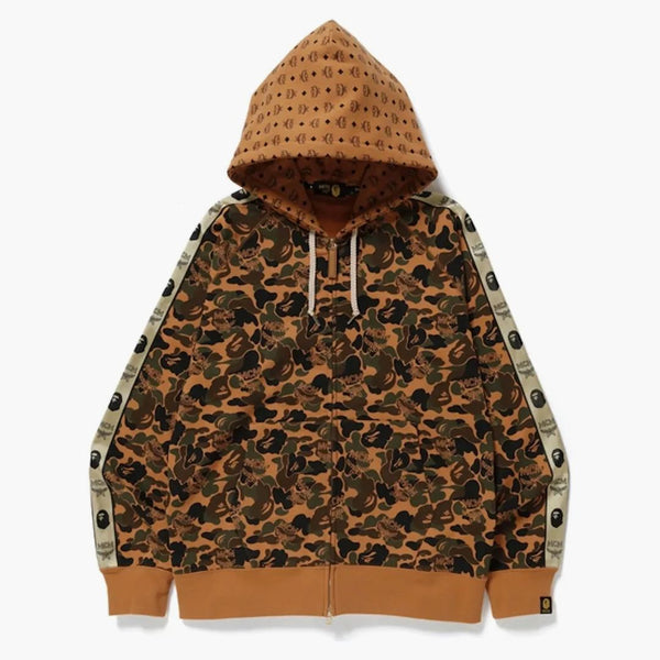 BAPE X MCM CAMO ZIP CONDEYE BROWN