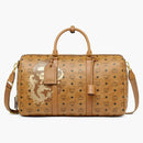 Bape X McM Pottomar Lunar New Year Visetos Medium Weekender Bag Beige