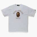 Bape X McM Rhinestone College Tee White