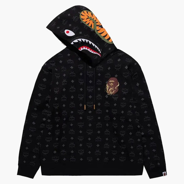 Bape X McM Shark Pullover Hoodie Black