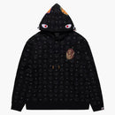 Bape X Mcm Shark Pullover Hoodie Black