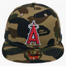 Bape X MLB New era Angels 59fifty Fitted Cap Green