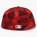 BAPE X MLB ANGELS NOVINKA ERA 59FIFTY FITTED CAP RED