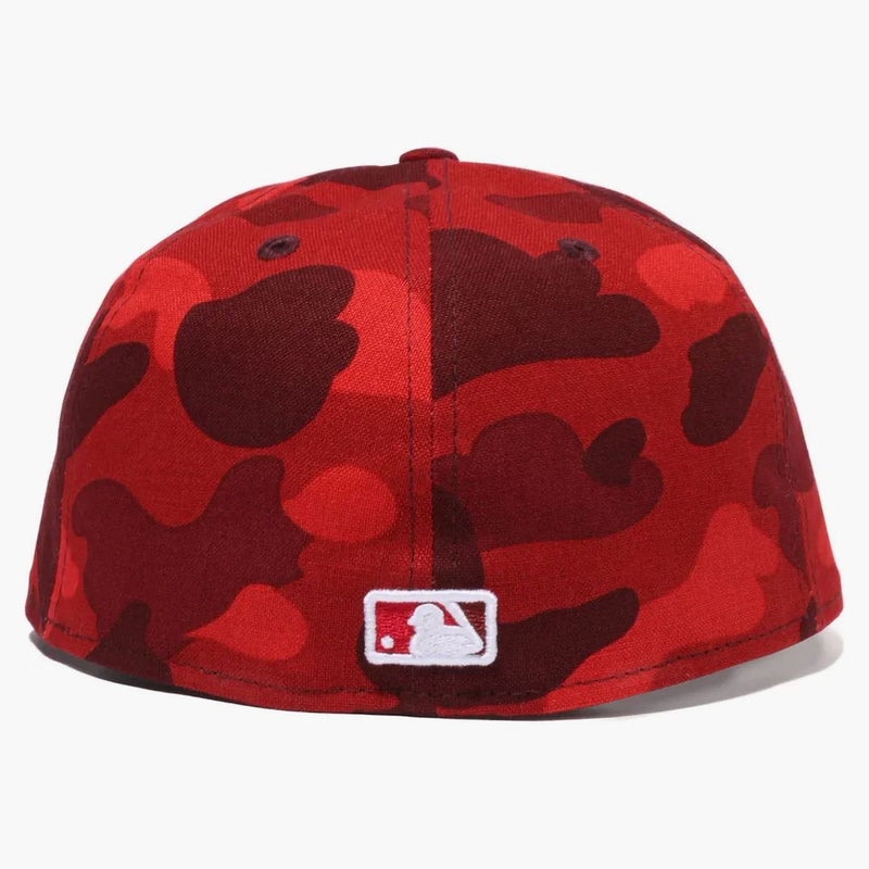 Bape X MLB New era Angels 59fifty Fitted Cap Red