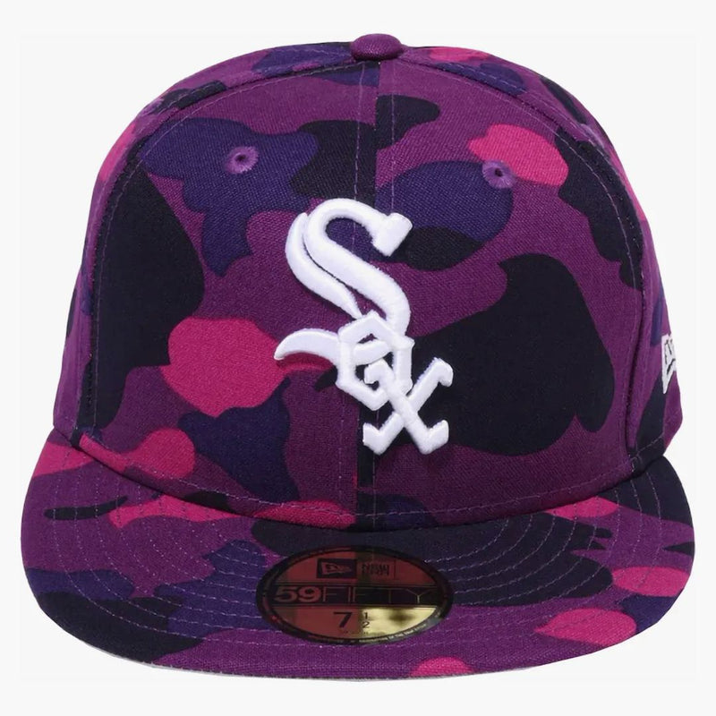 Bape X MLB New Era White Sox 59fifty Fitted Cap Purple