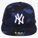 Bape X MLB New era Yankees 59fifty Fitted Cap Navy