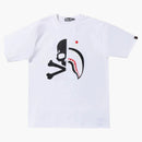 Bape X MMJ Half Shark Tee White