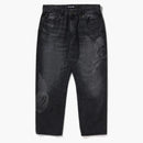 Bape X MMJ Washed Loose Fit 14th denim Pant Black