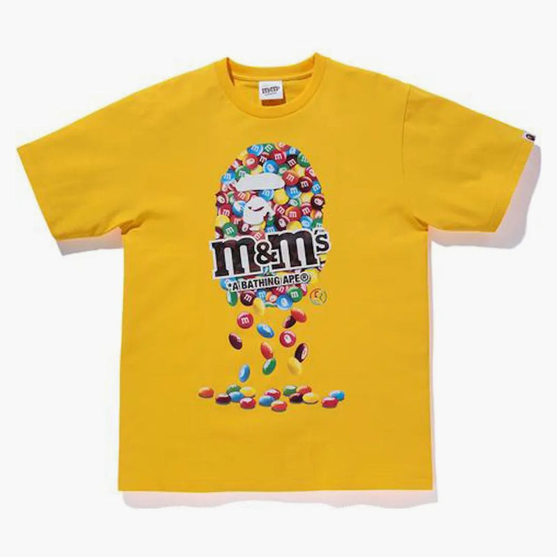 BAPE X M&M's Ape Head Tee Yellow