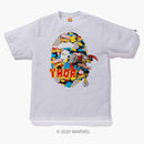 Bape x Marvel Comics Camo Mighty Thor Tee White