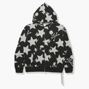 Bape X Mastermind 11th Anniversary Sta Pattern Relaxed Full Zip Hoodie Black