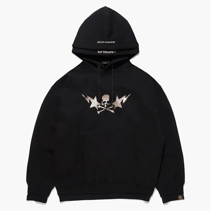 BAPE X Mastermind Japonsko vrstvené svetrover mikina černá