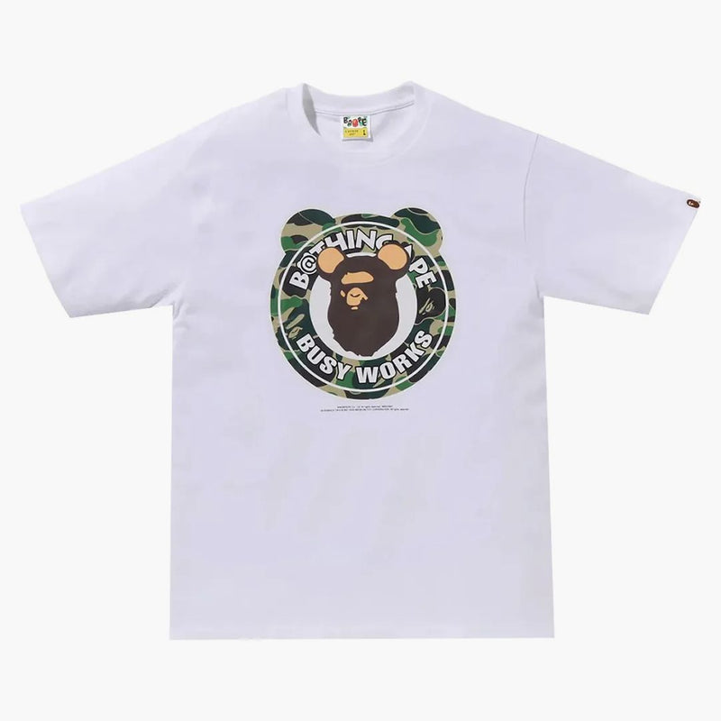 Bape X Medicom Toy Abc Camo Bear Milo Tee White