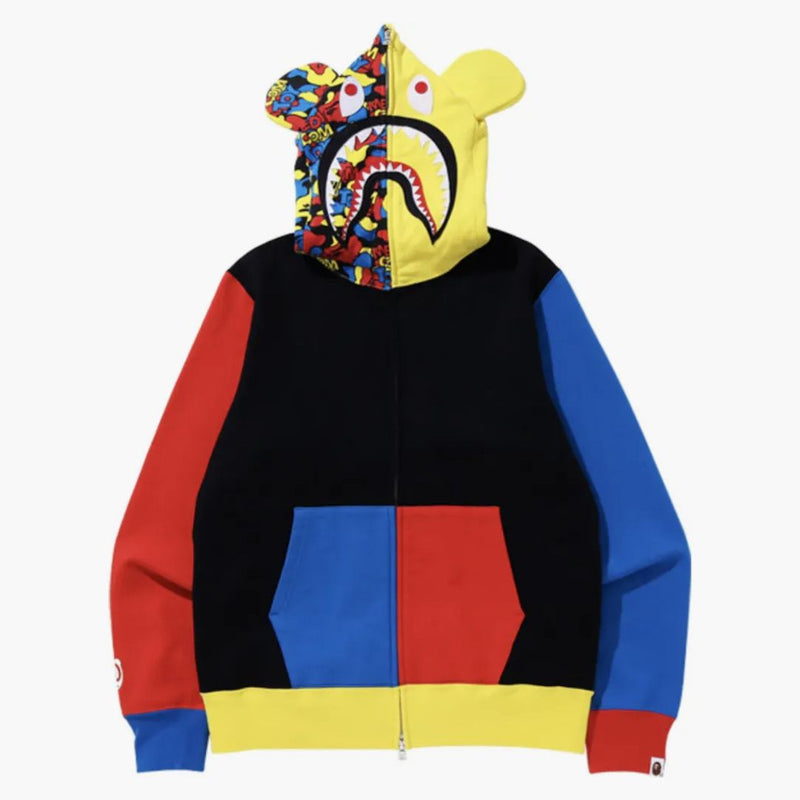 Bape X Medicom Toy Bear Shark Full Zip Hoodie (FW20) Multi