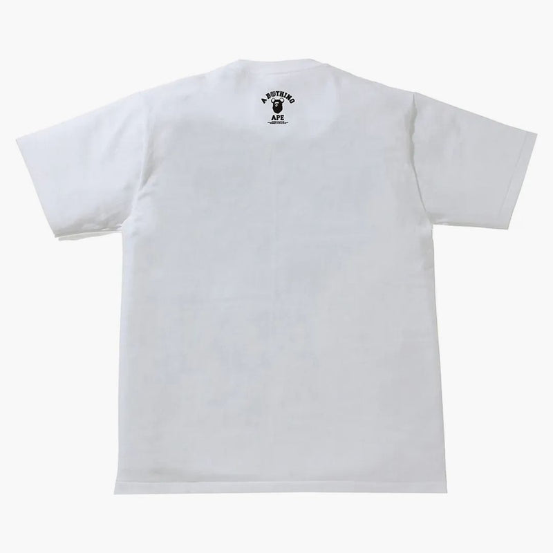 BAPE X Medicom Toy Bearbrick Camo Bear College Tee White