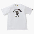 Bape X Medicom Toy Bearbrick Camo Bear College Tee White