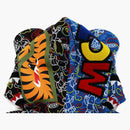 BAPE X Medicom Toy Bearbrick Camo Bear Shark Half Full Zip Hoodie Multi