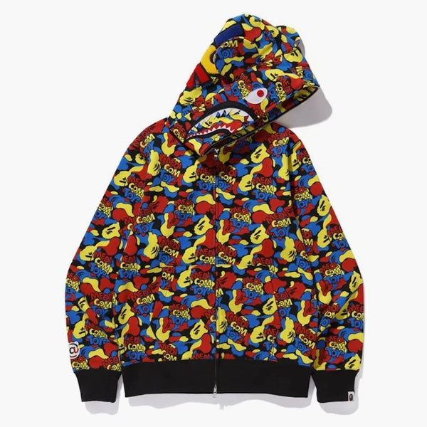BAPE X Medicom Toy Camo Bear Shark Full Zip Soodie Multi