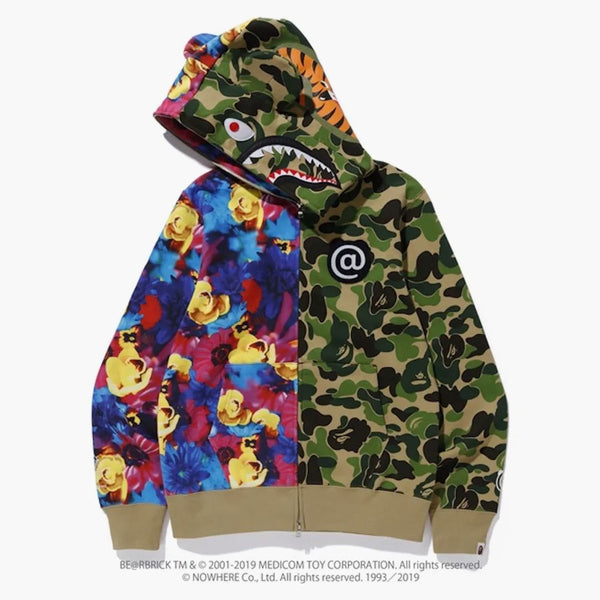 BAPE X Mika Ninagawa Bear Shark Full Zip Soodie Green