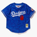 Bape X Mitchell & Ness Dodgers Jersey Blue