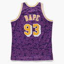 Bape X Mitchell & Ness Lakers ABC Basketball Swingman Jersey Purple