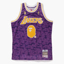 Bape X Mitchell & Ness Lakers ABC Basketball Swingman Jersey Purple