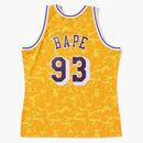 Bape X Mitchell & Ness Los Angeles Lakers Jersey Yellow