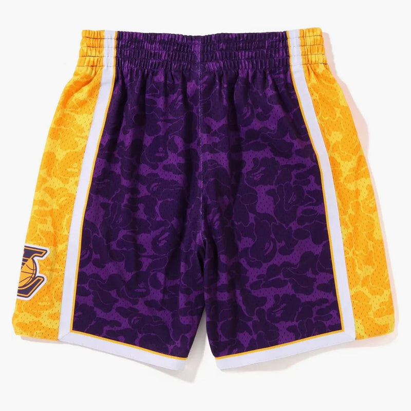 Bape X Mitchell & Ness Los Angeles Lakers Shorts Purple