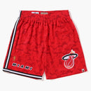 Bape X Mitchell & Ness Miami Heat Shorts Red