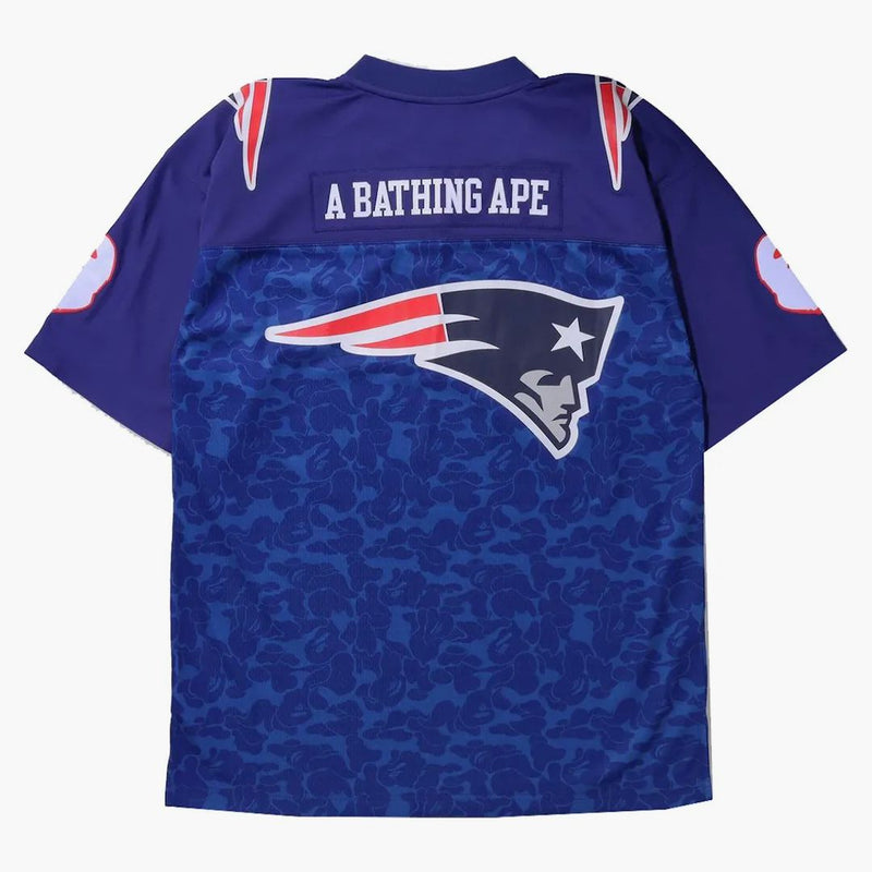 Bape X Mitchell & Ness NFL New England Patriots Legacy Jersey Navy