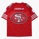 Bape X Mitchell & Ness NFL San Francisco 49ers Legacy Jersey Red