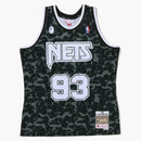 Bape X Mitchell & Ness New Jersey Nets Jersey Black