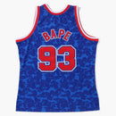 Bape X Mitchell & Ness New Jersey Nets Jersey Blue