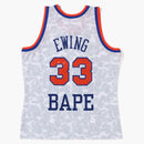 Bape X Mitchell & Ness New York Knicks Ewing Jersey White