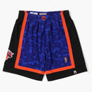 Bape X Mitchell & Ness New York Knicks Shorts Blue