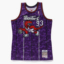 Bape X Mitchell & Ness Raptors Camo Basketball Swingman Jersey Purple