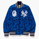 Bape X Mitchell & Ness Yankees Jacket Blue