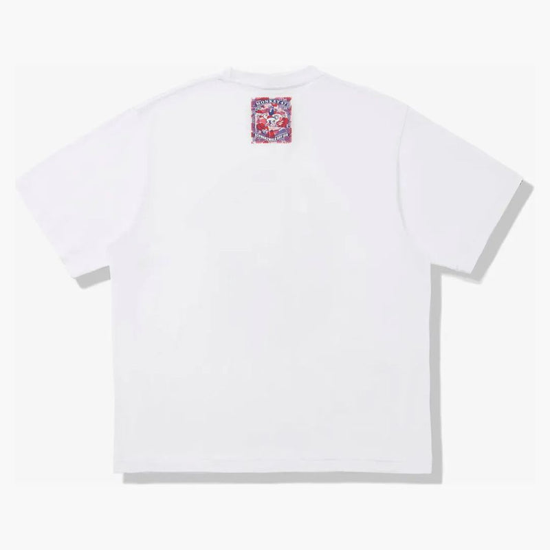 Bape X Monkey 47 Ape Head Tee White Blue