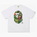 Bape x Monkey 47 APE Head Tee White Green