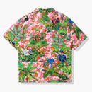 Bape X Monkey 47 Open Collar S/S Shirt Pink