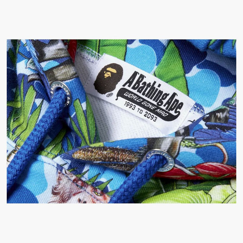 Bape x Monkey 47 sweater hoodie blue