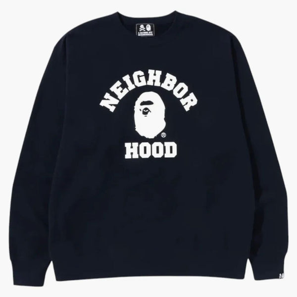 BAPE X OKOUKOOTOR ROZKOUKA FIT CrewNeck Navy