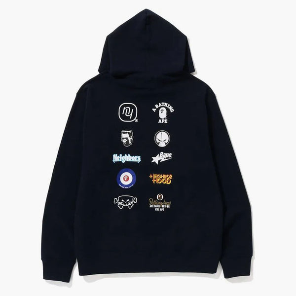 Bape X Neighborhood Relaxed Fit Pullover Hoodie Navy