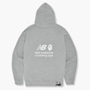 Bape X New Balance Ape Head Relaxed Fit Pullover Hoodie Grey