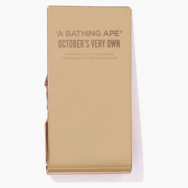 Bape X Ovo Ape Head Money Clip Gold