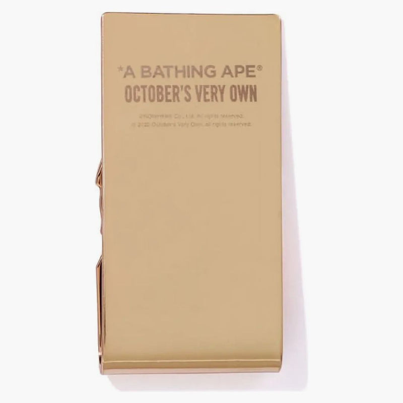Bape X Ovo Ape Head Money Clip Gold
