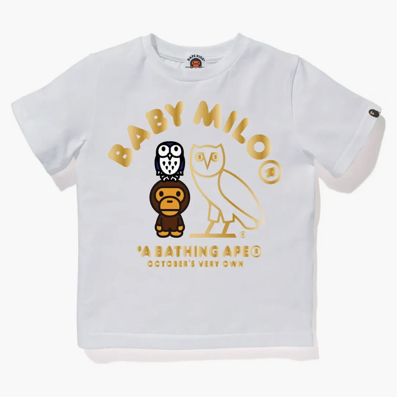 Bape X Ovo Baby Milo Kids Tea White