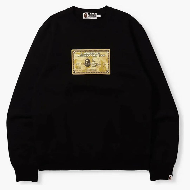 Bape X Ovo Card Crewneck Black