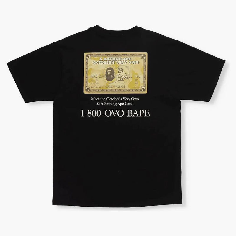 Bape X Ovo Card T-shirt Black